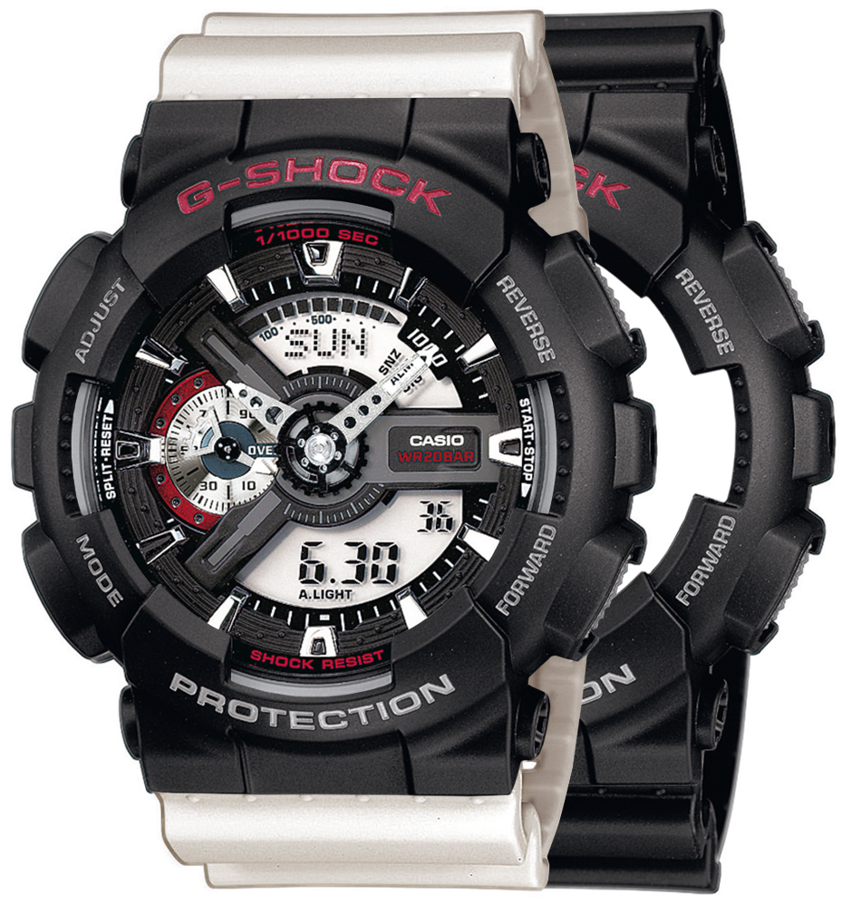 G-SHOCK SET GA-110-1AER + BEZEL 10378531 + PASEK 10395227