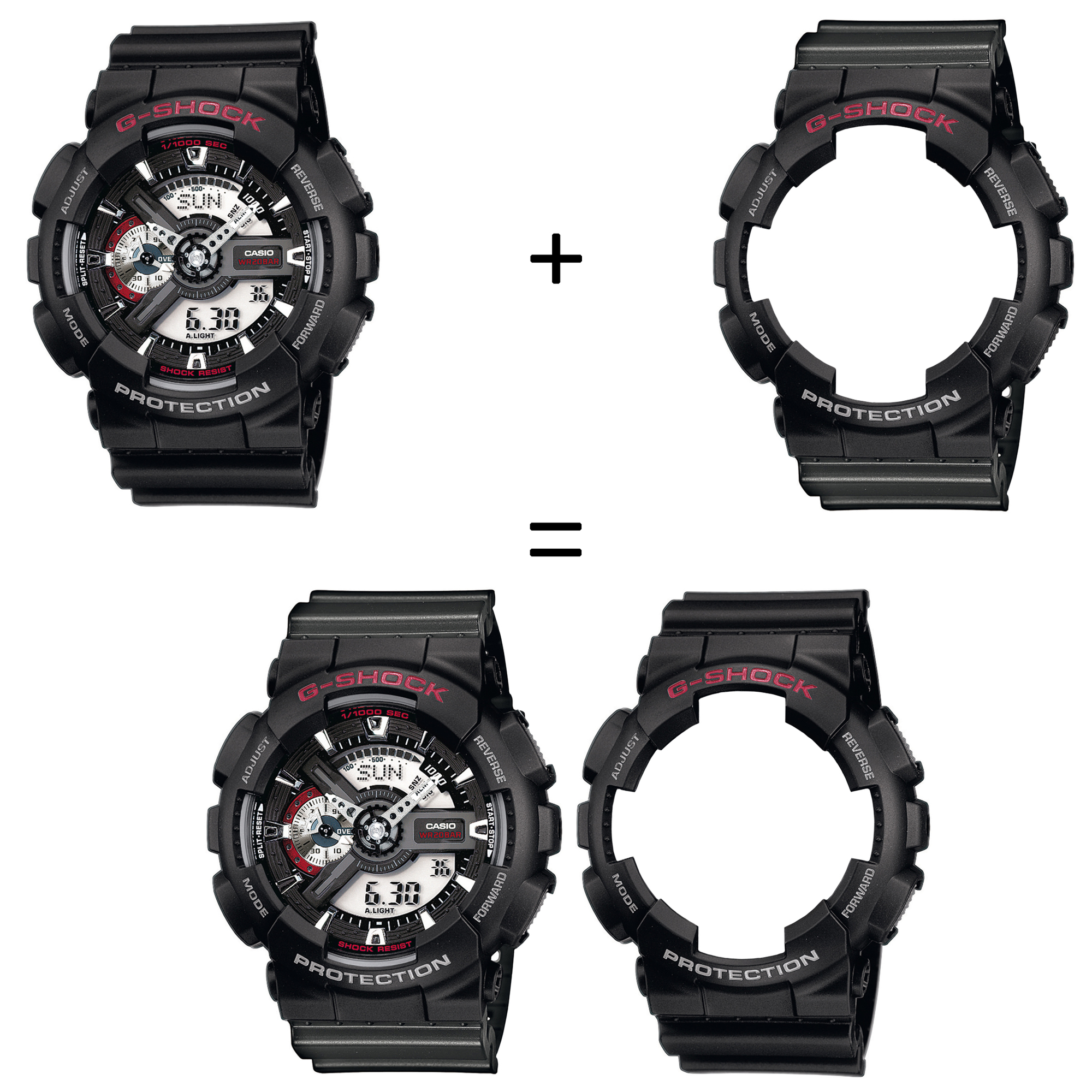 Casio SET GA-110-1AER + BEZEL 10378531 + PASEK 10467764 zegarek - miniatura 2
