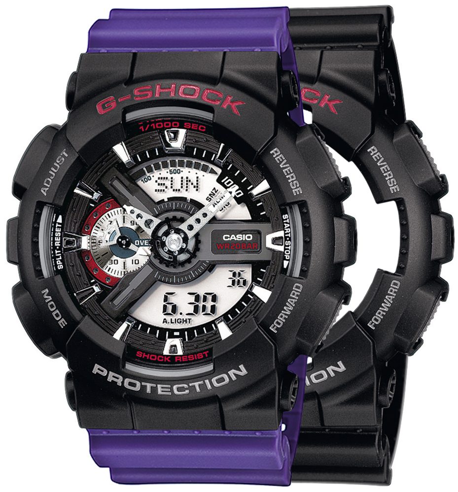 G-SHOCK SET GA-110-1AER + BEZEL 10378531 + PASEK 10498156