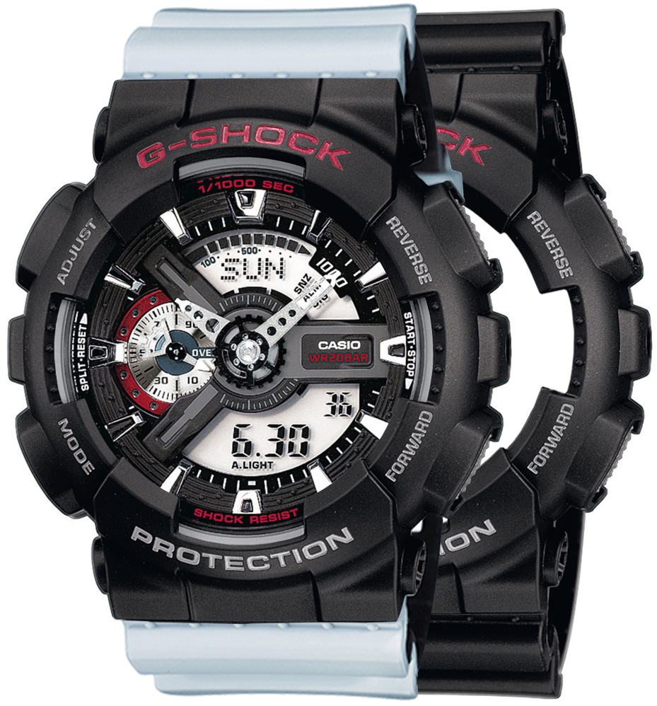 G-SHOCK SET GA-110-1AER + BEZEL 10378531 + PASEK 10527469