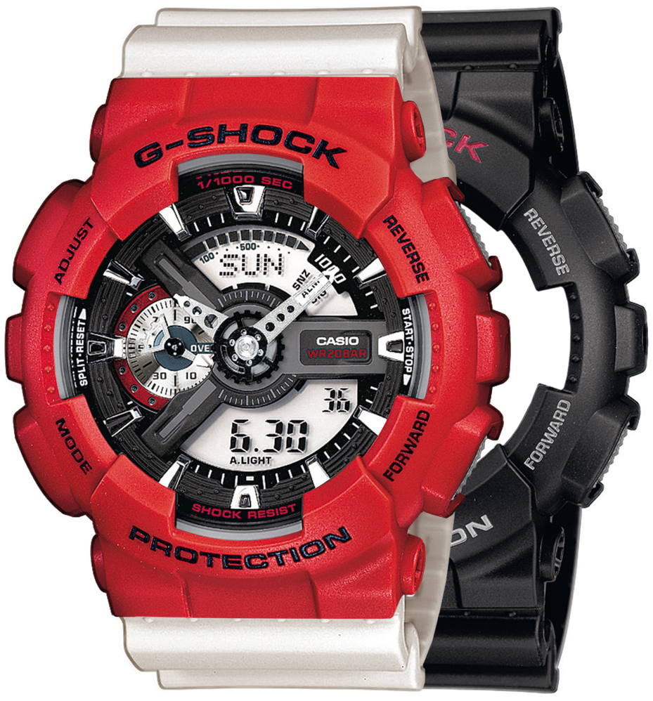 G-SHOCK SET GA-110-1AER + BEZEL 10395289 + PASEK 10395227