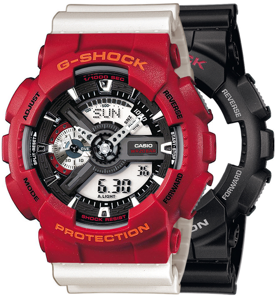 G-SHOCK SET GA-110-1AER + BEZEL 10441433 + PASEK 10395227