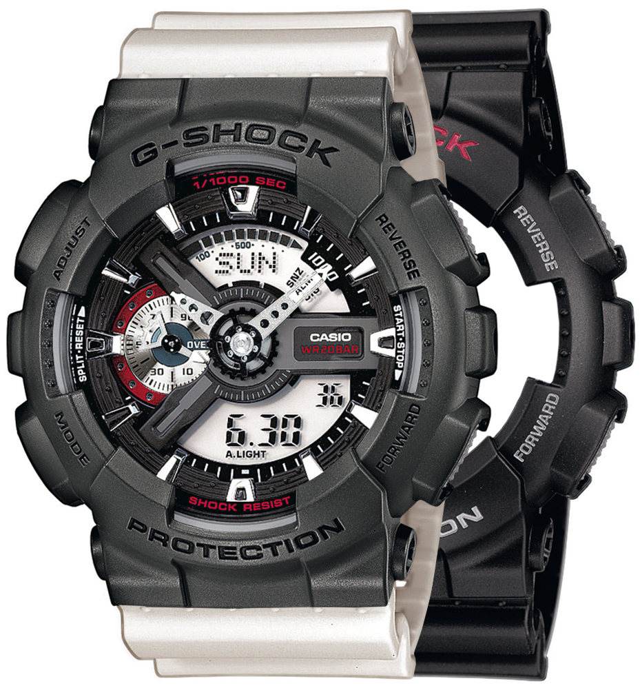 G-SHOCK SET GA-110-1AER + BEZEL 10467795 + PASEK 10395227