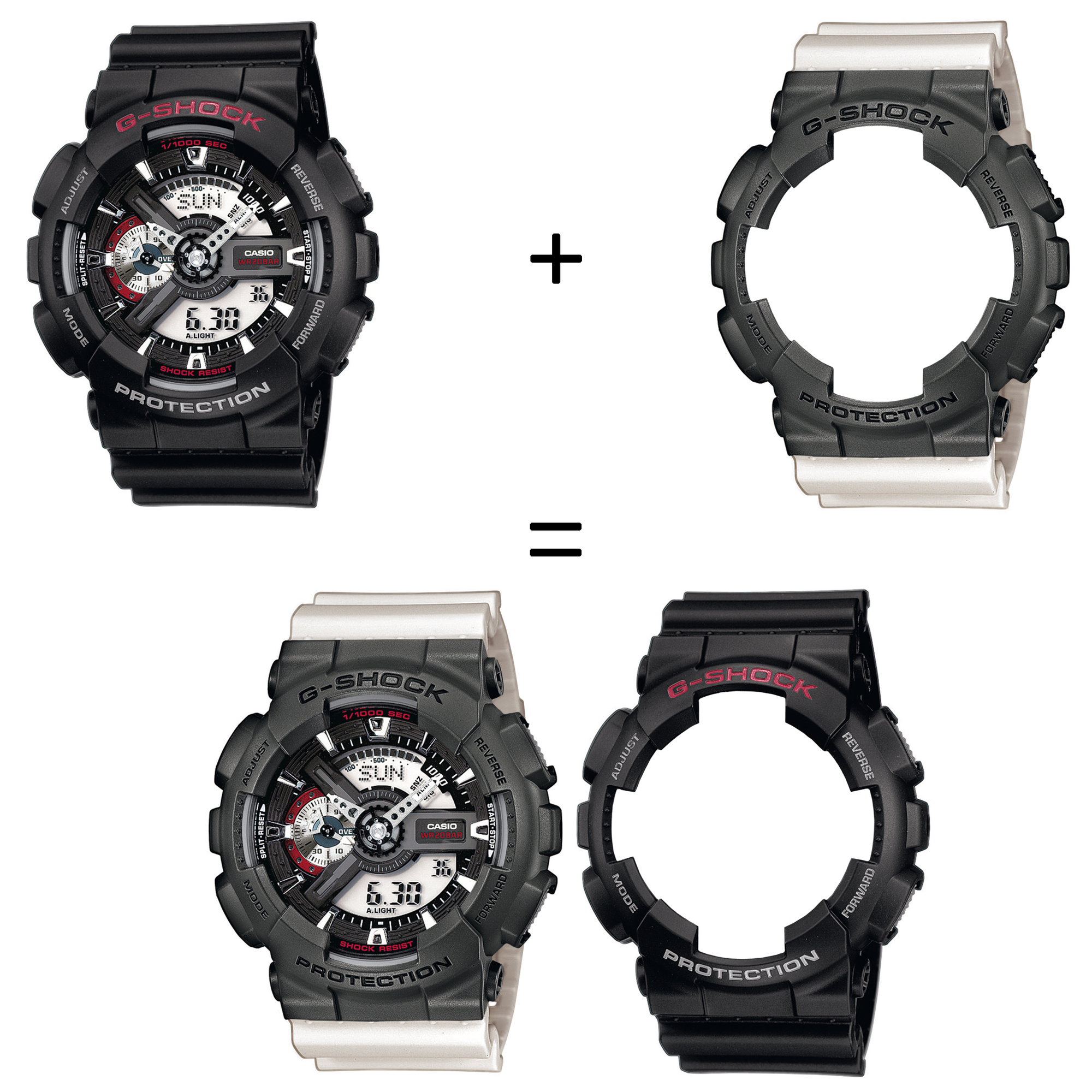 Casio SET GA-110-1AER + BEZEL 10467795 + PASEK 10395227 zegarek - miniatura 2