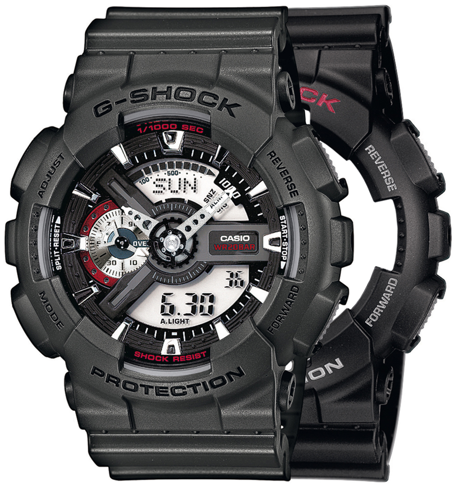 G-SHOCK SET GA-110-1AER + BEZEL 10467795 + PASEK 10467764