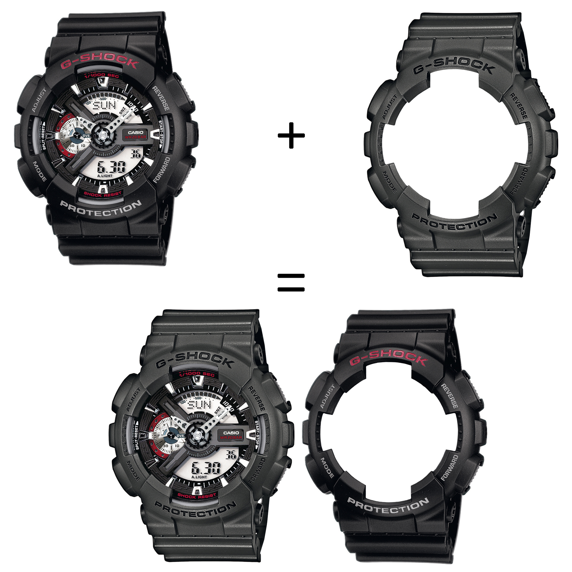 Casio SET GA-110-1AER + BEZEL 10467795 + PASEK 10467764 zegarek - miniatura 2