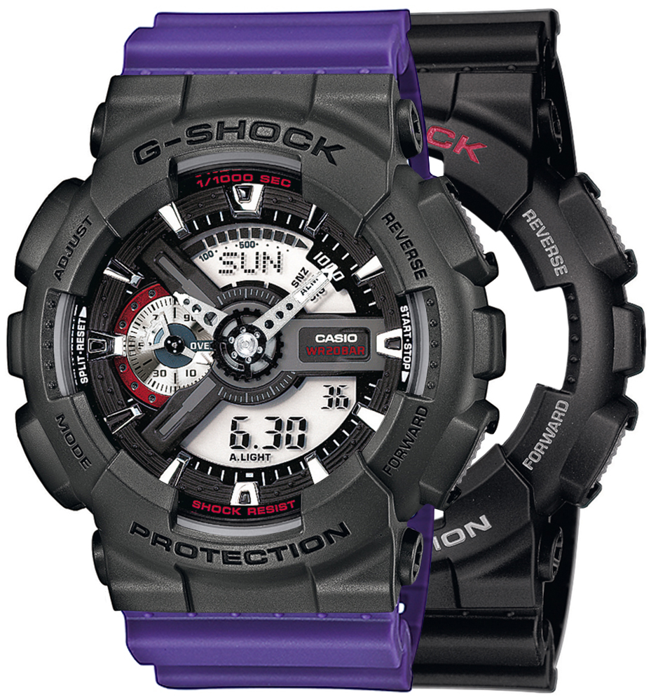 G-SHOCK SET GA-110-1AER + BEZEL 10467795 + PASEK 10498156