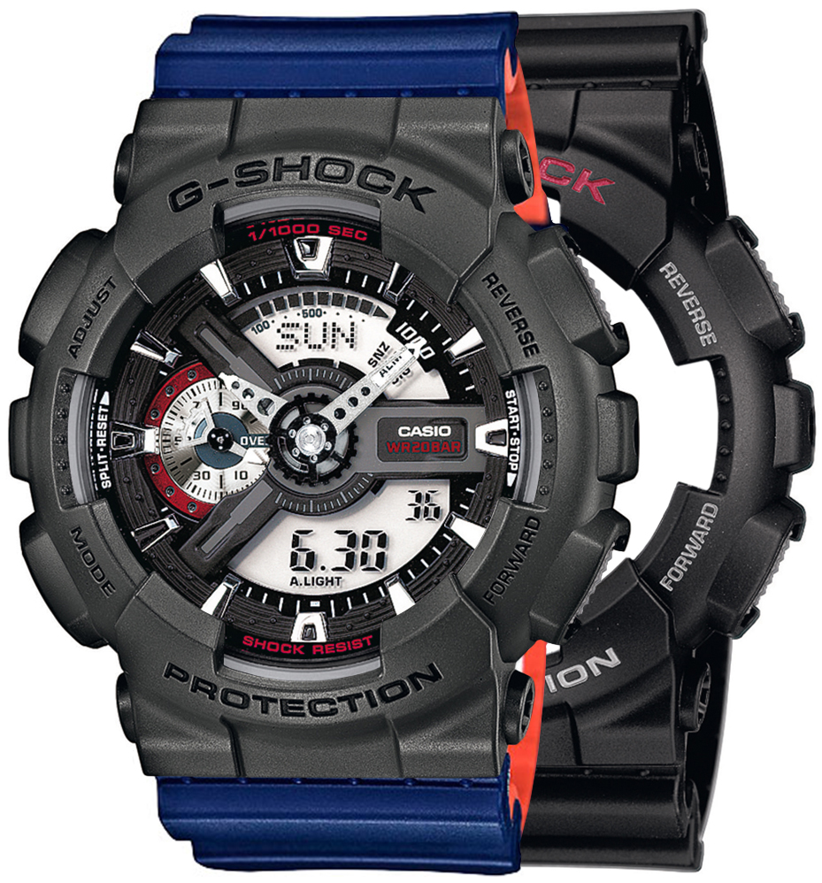 G-SHOCK SET GA-110-1AER + BEZEL 10467795 + PASEK 10527467