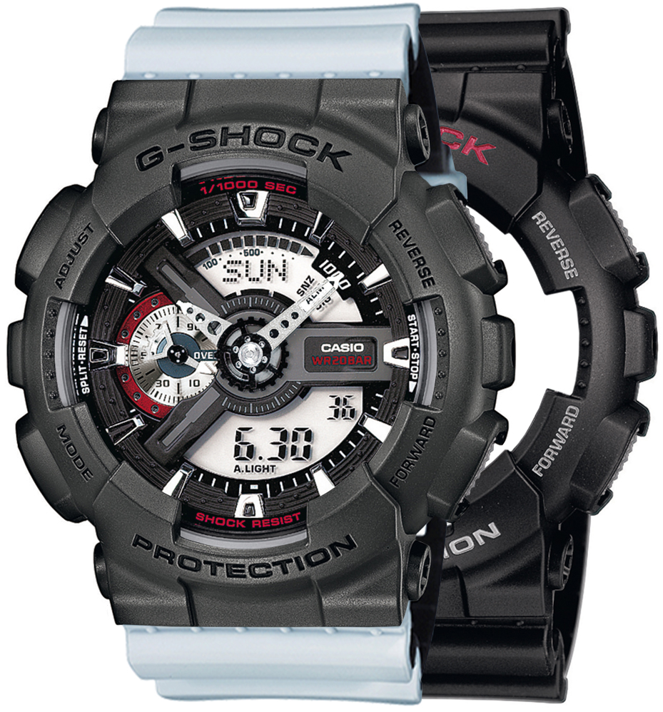 G-SHOCK SET GA-110-1AER + BEZEL 10467795 + PASEK 10527469