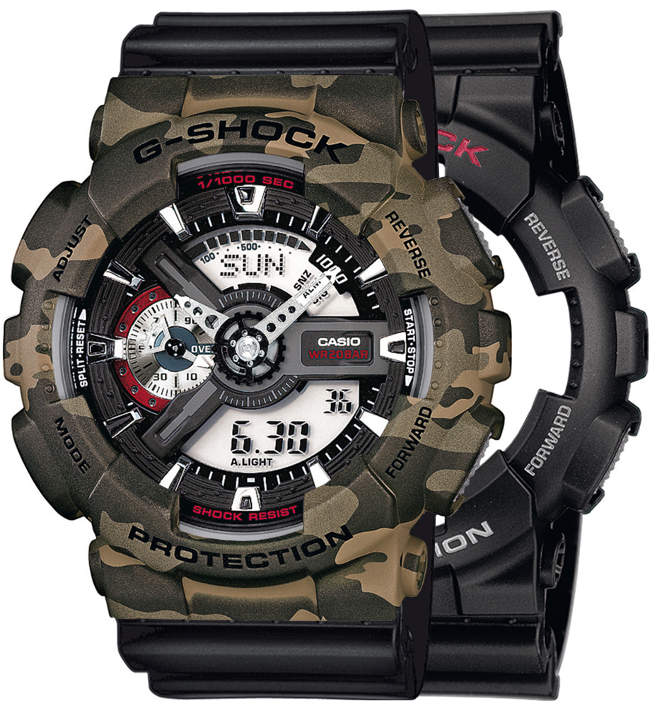 G-SHOCK SET GA-110-1AER + BEZEL 10507070 + PASEK 10536683