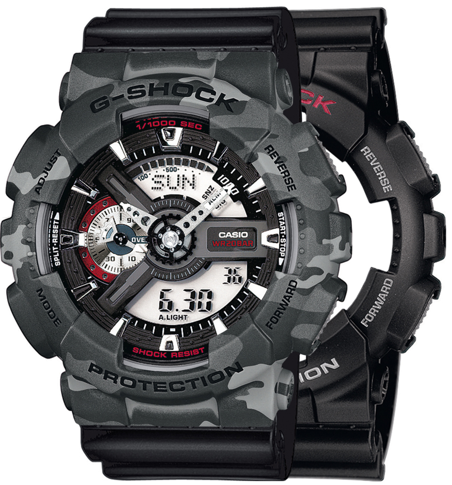 G-SHOCK SET GA-110-1AER + BEZEL 10507071 + PASEK 10536683