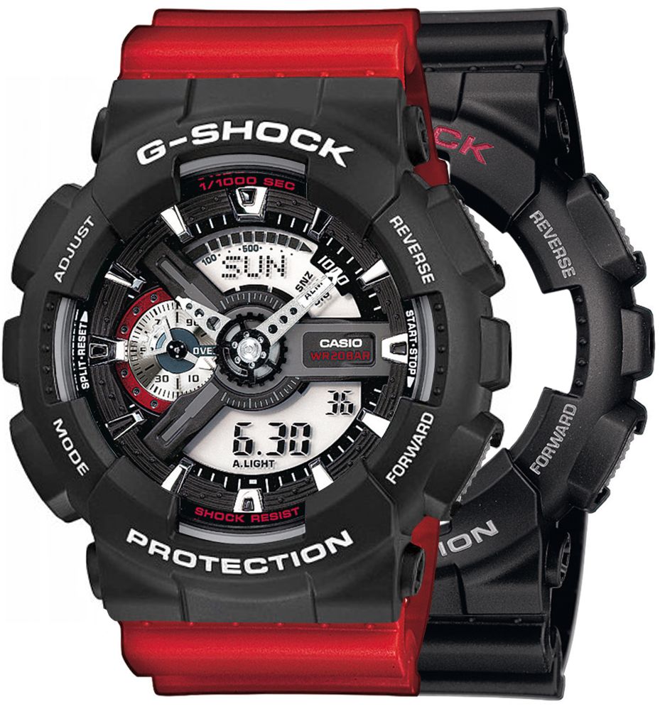 G-SHOCK SET GA-110-1AER + BEZEL 10508136 + PASEK 10395226