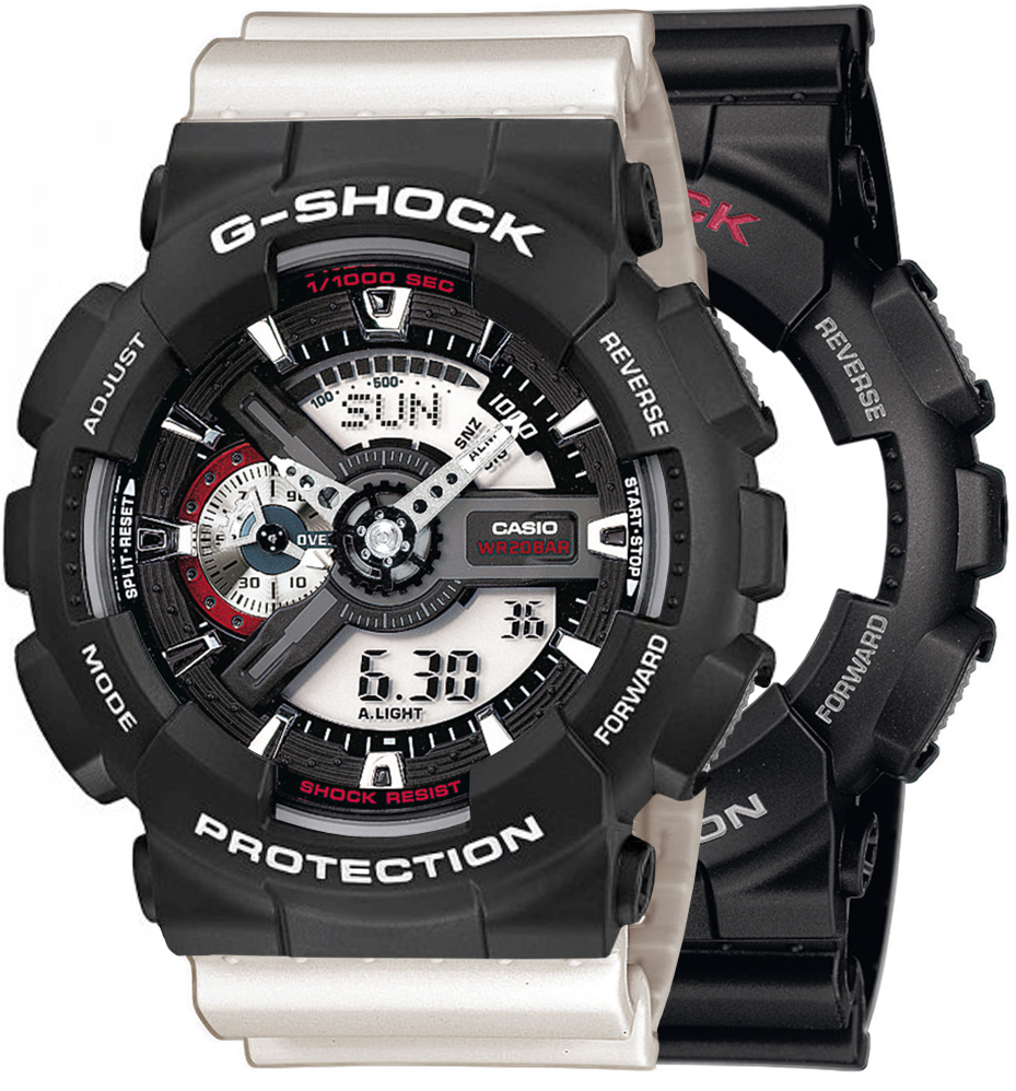 G-SHOCK SET GA-110-1AER + BEZEL 10508136 + PASEK 10395227