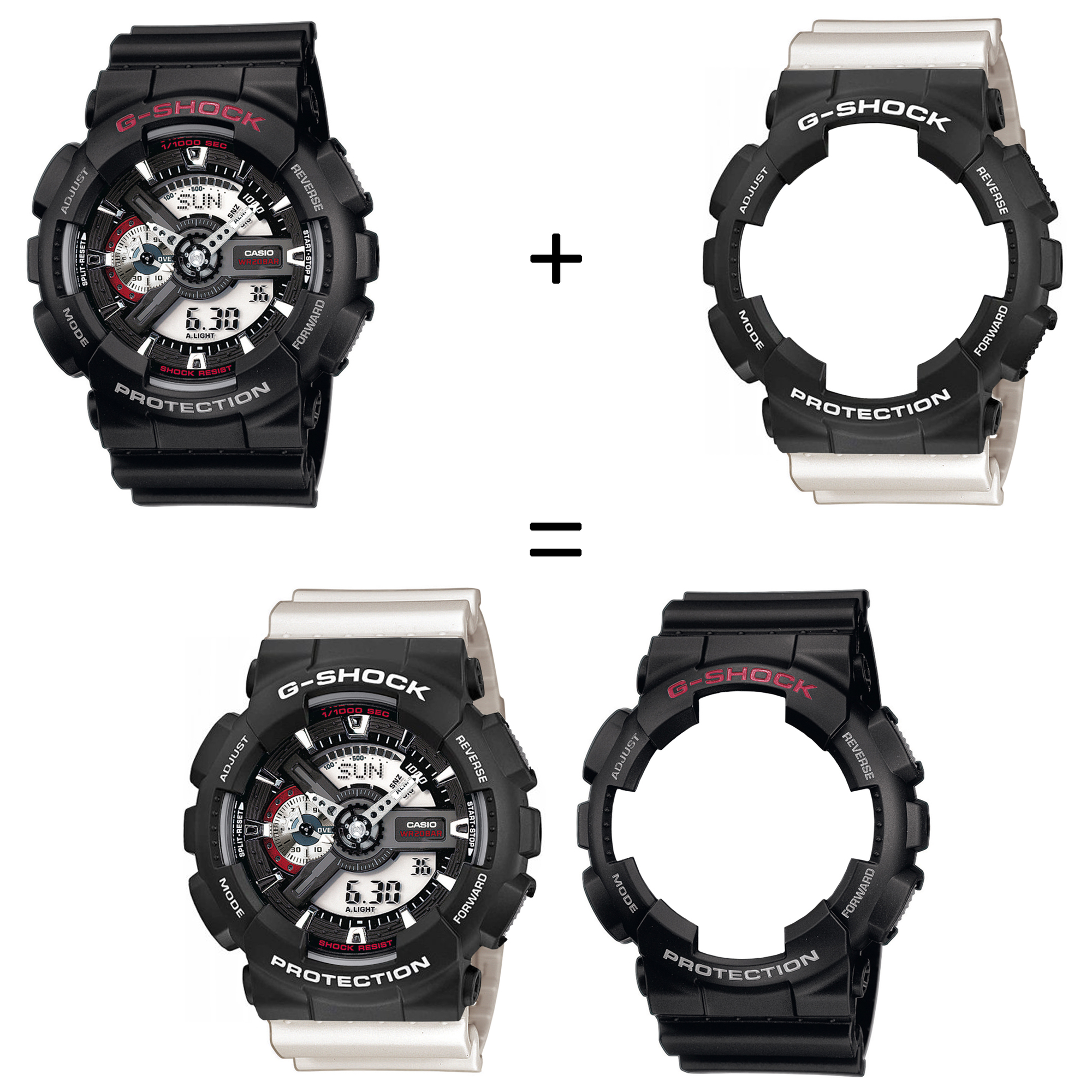 Casio SET GA-110-1AER + BEZEL 10508136 + PASEK 10395227 zegarek - miniatura 2