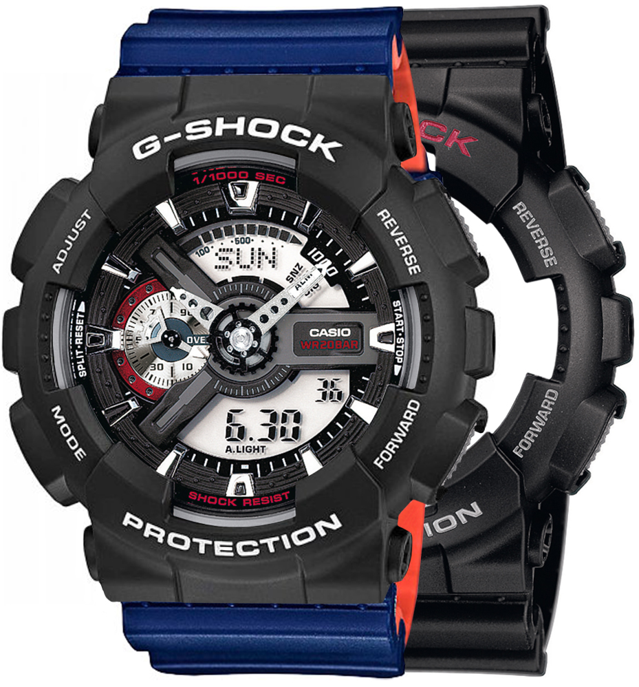G-SHOCK SET GA-110-1AER + BEZEL 10508136 + PASEK 10527467