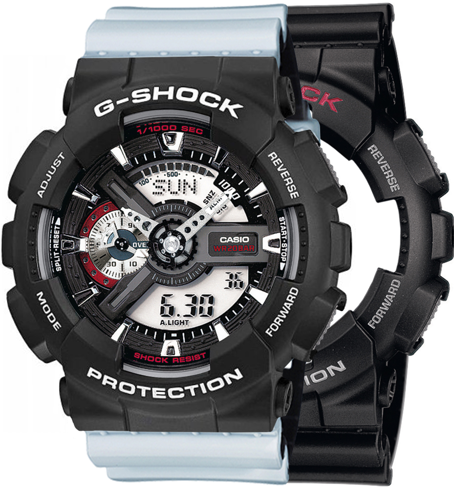 G-SHOCK SET GA-110-1AER + BEZEL 10508136 + PASEK 10527469
