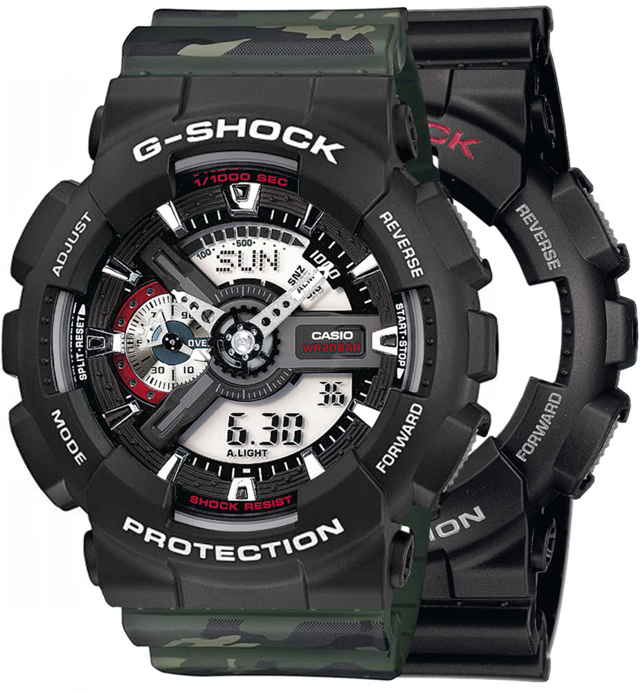 G-SHOCK SET GA-110-1AER + BEZEL 10508136 + PASEK 10561429