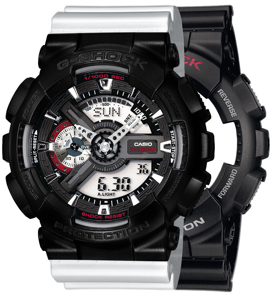 G-SHOCK SET GA-110-1AER + BEZEL 10523429 + PASEK 10347710