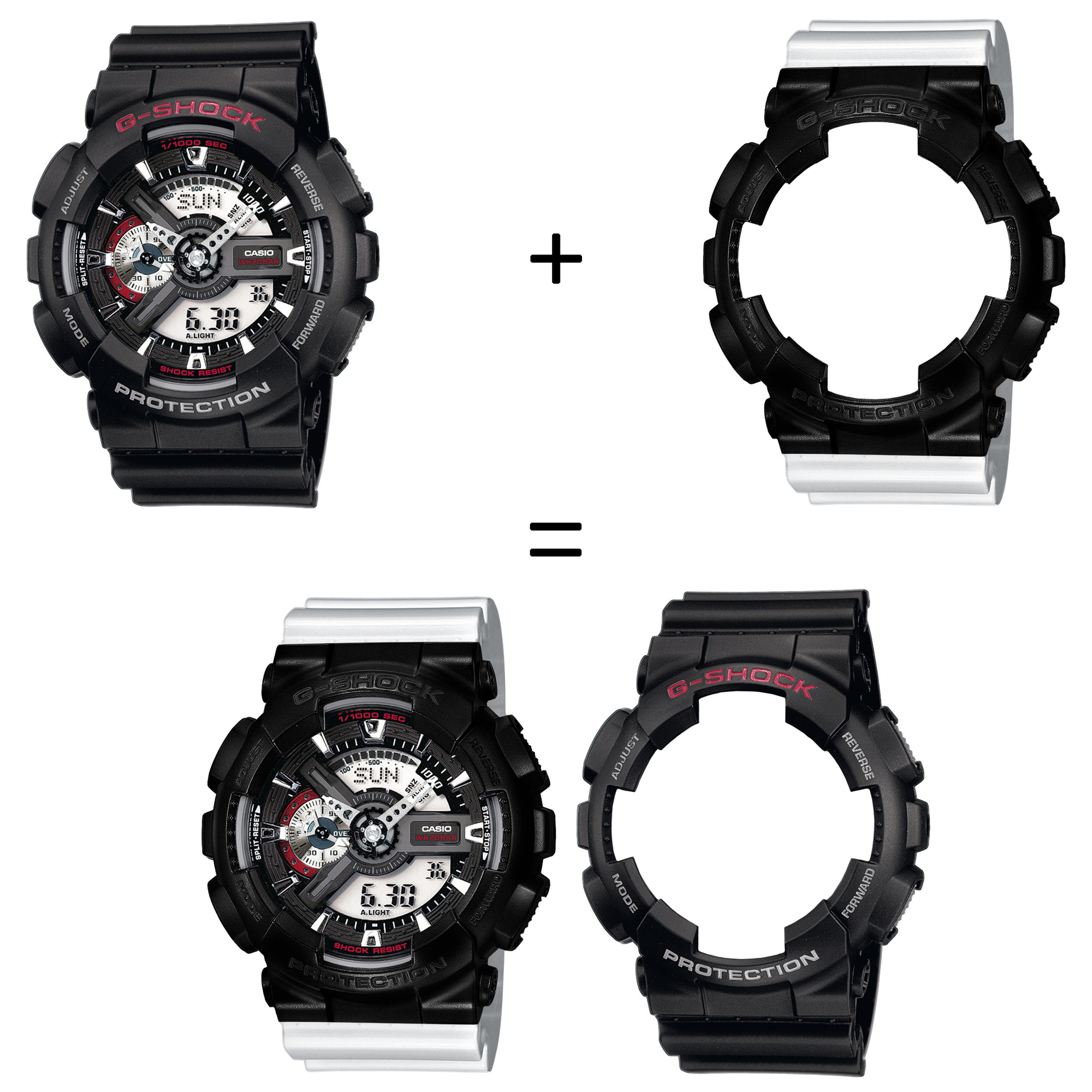 Casio SET GA-110-1AER + BEZEL 10523429 + PASEK 10347710 zegarek - miniatura 2