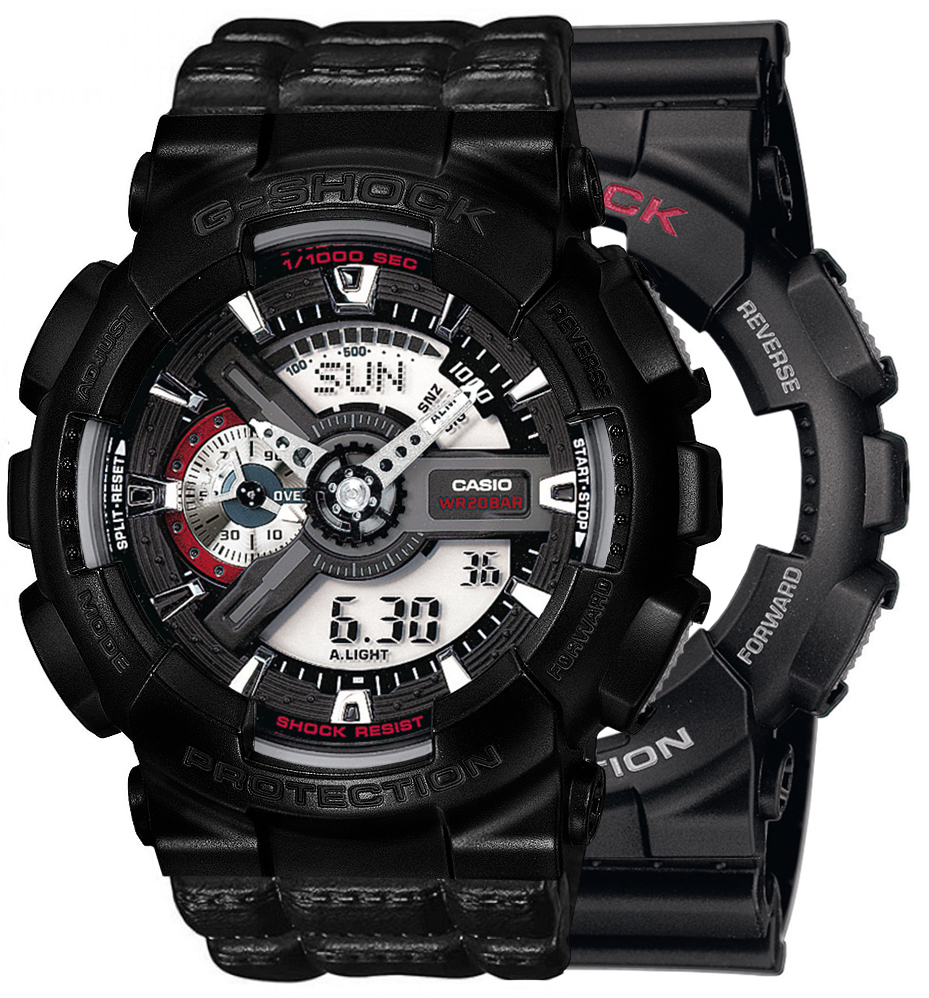 G-SHOCK SET GA-110-1AER + BEZEL 10523429 + PASEK 10559686
