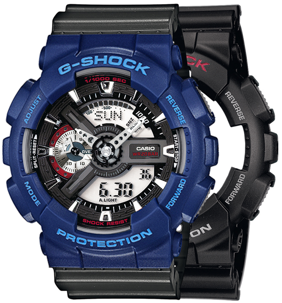 G-SHOCK SET GA-110-1AER + BEZEL 10527398 + PASEK 10467764