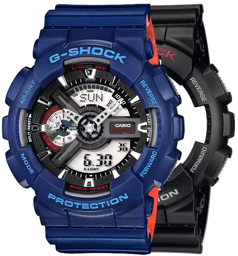 G-SHOCK SET GA-110-1AER + BEZEL 10527398 + PASEK 10527467