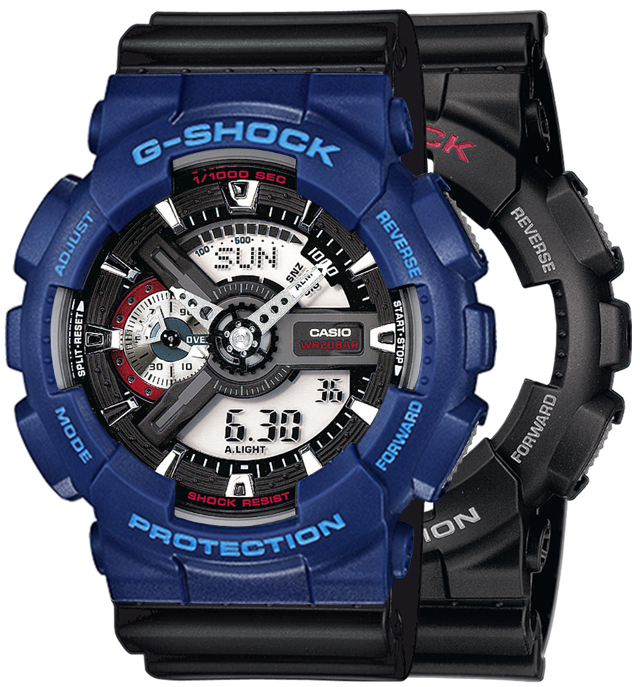 G-SHOCK SET GA-110-1AER + BEZEL 10527398 + PASEK 10536683