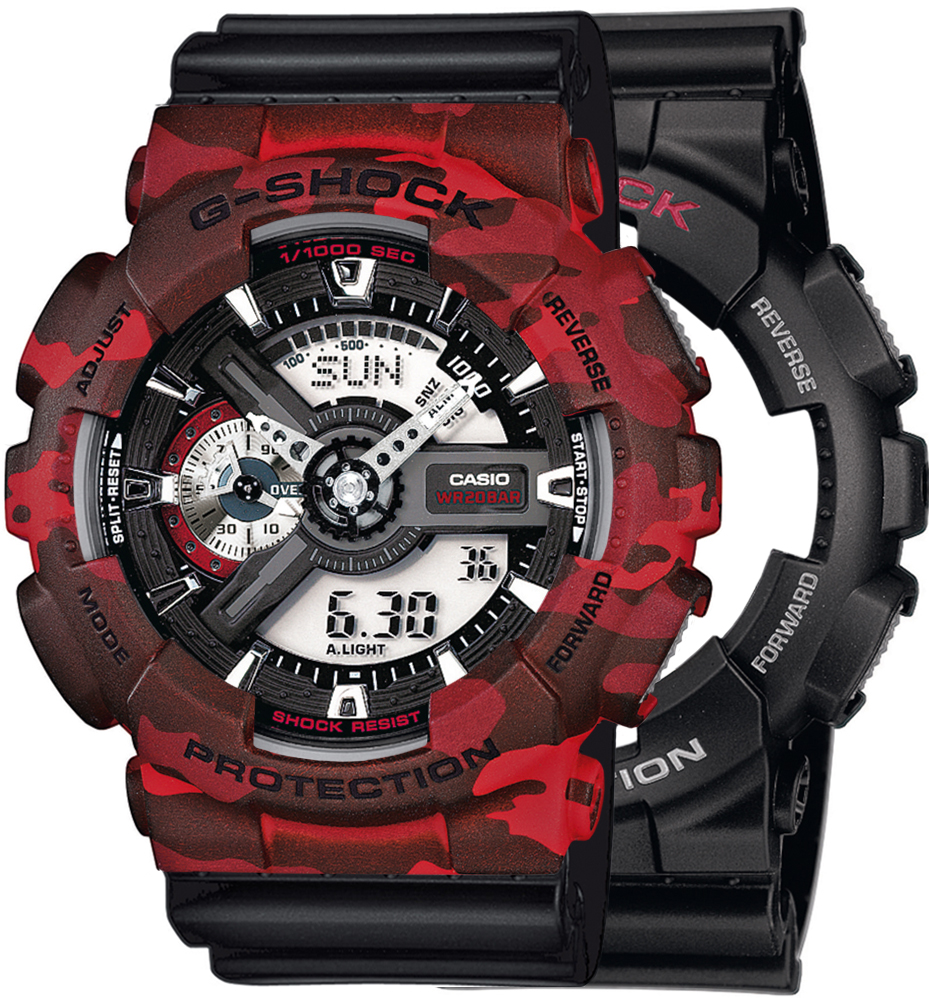 G-SHOCK SET GA-110-1AER + BEZEL 10530688 + PASEK 10347688