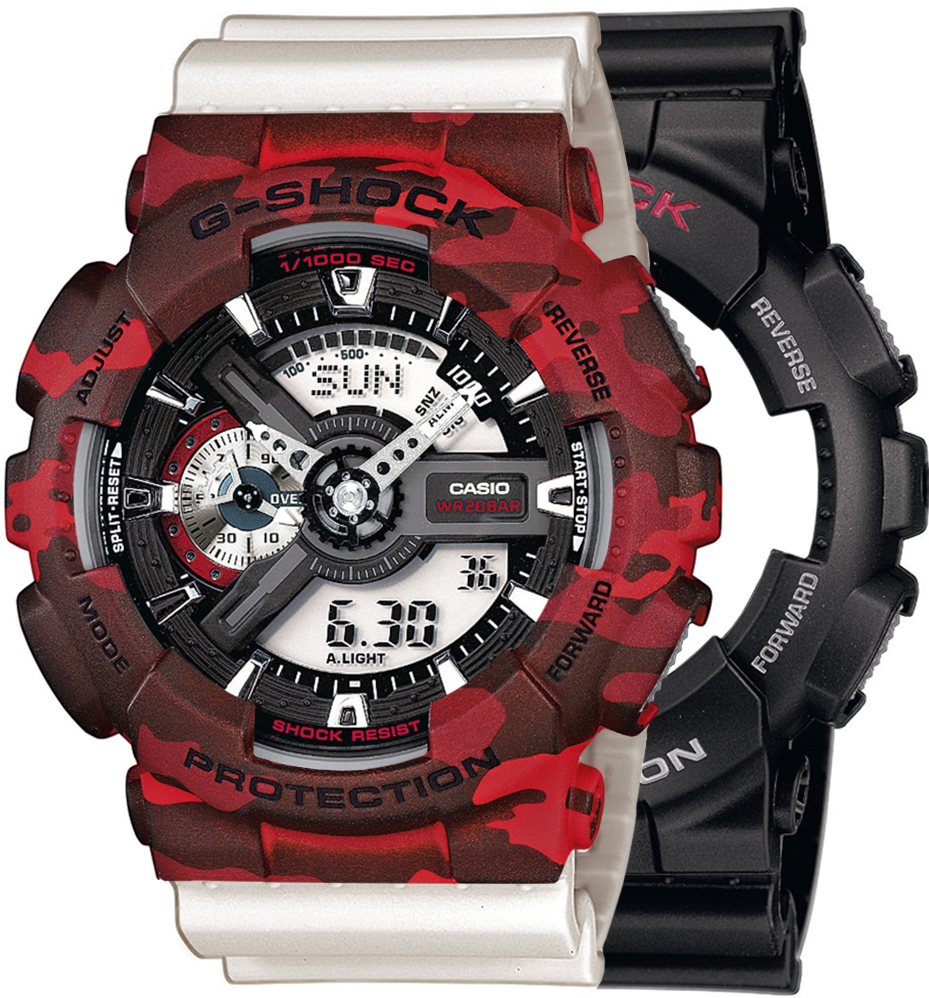 G-SHOCK SET GA-110-1AER + BEZEL 10530688 + PASEK 10395227