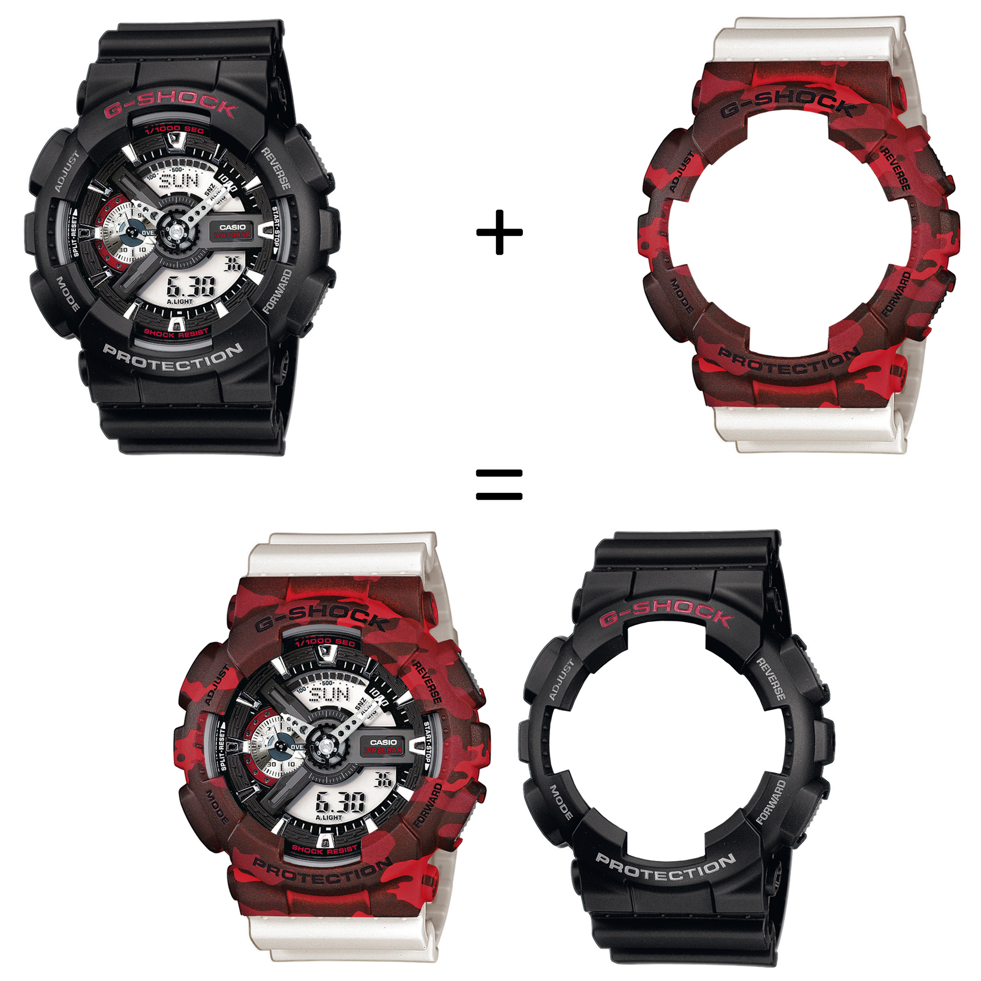 Casio SET GA-110-1AER + BEZEL 10530688 + PASEK 10395227 zegarek - miniatura 2