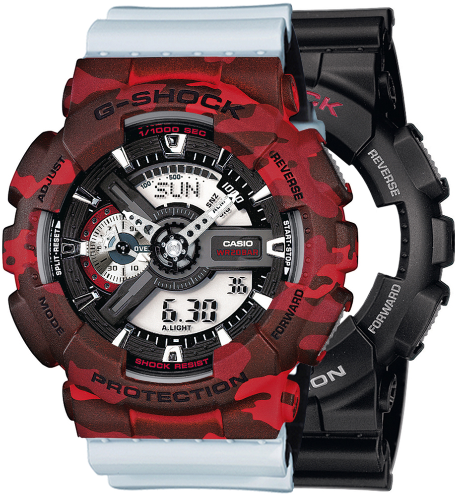 G-SHOCK SET GA-110-1AER + BEZEL 10530688 + PASEK 10527469