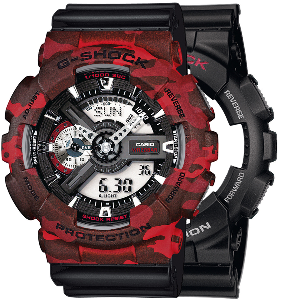 G-SHOCK SET GA-110-1AER + BEZEL 10530688 + PASEK 10536683