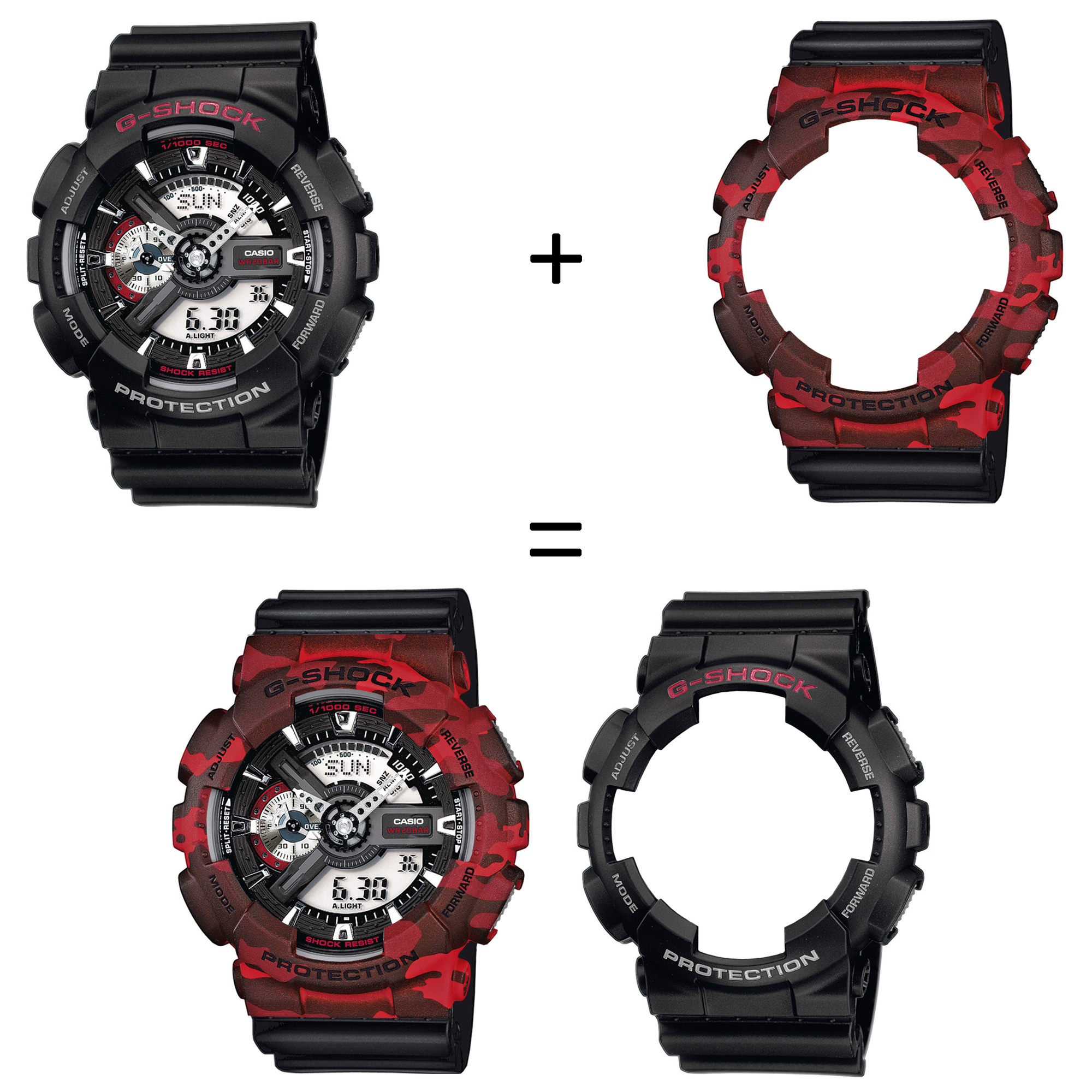 Casio SET GA-110-1AER + BEZEL 10530688 + PASEK 10536683 zegarek - miniatura 2