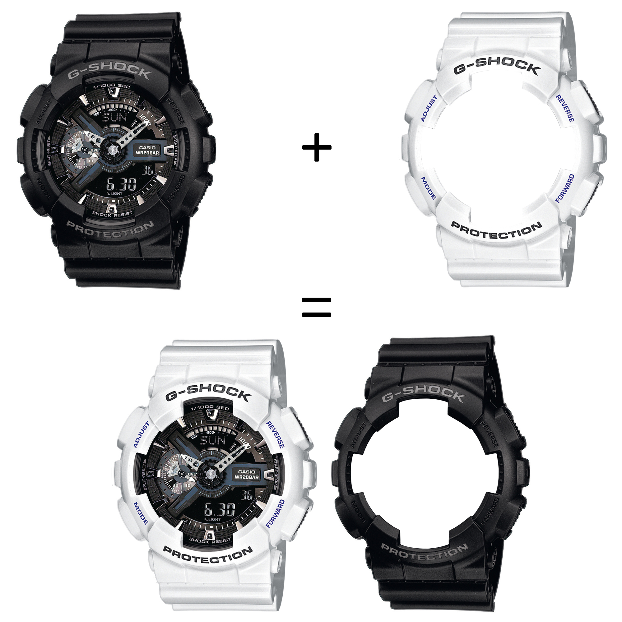 Casio SET GA-110-1BER + BEZEL 10347600 + PASEK 10430571 zegarek - miniatura 2