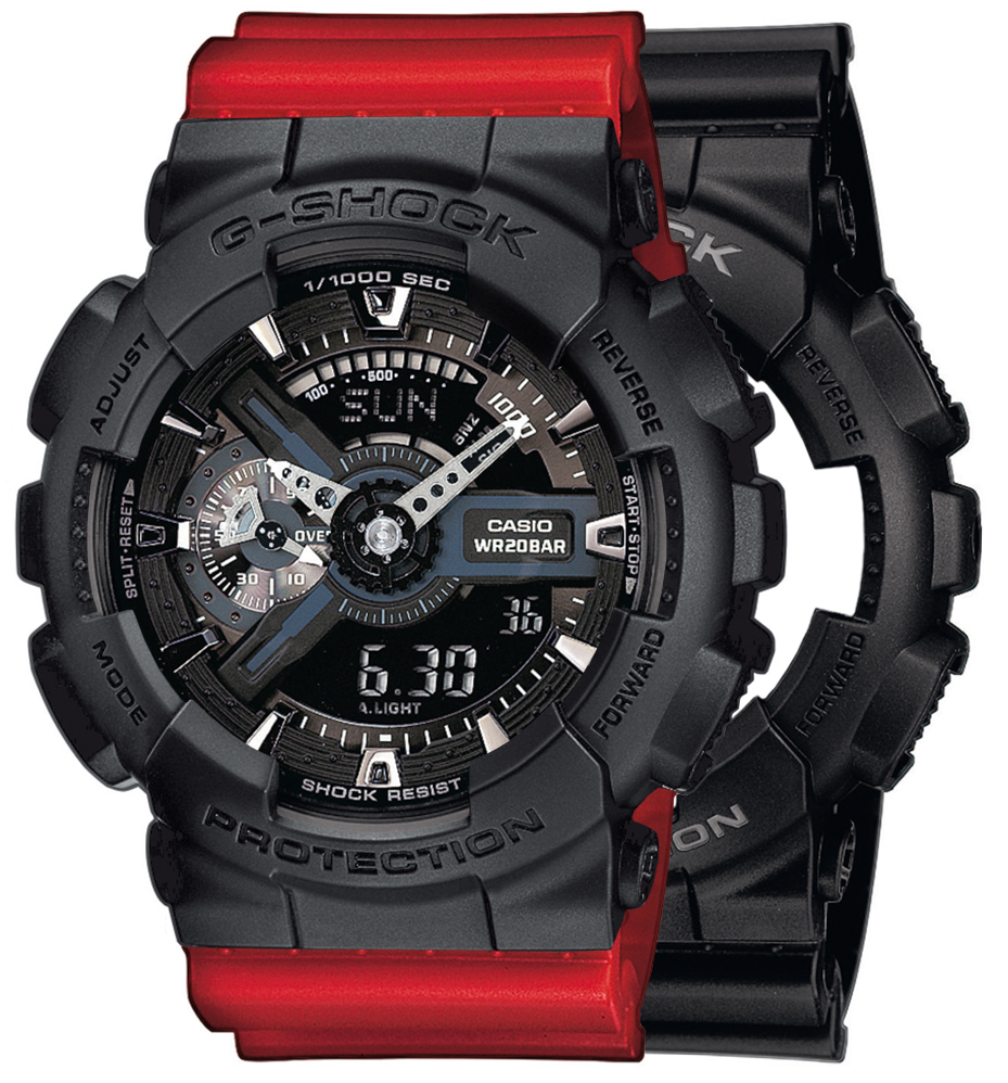 G-SHOCK SET GA-110-1BER + BEZEL 10358741 + PASEK 10395226