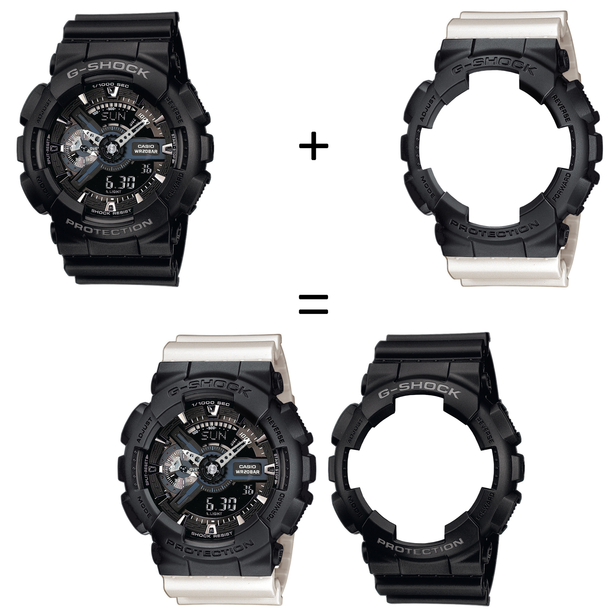 Casio SET GA-110-1BER + BEZEL 10358741 + PASEK 10395227 zegarek - miniatura 2