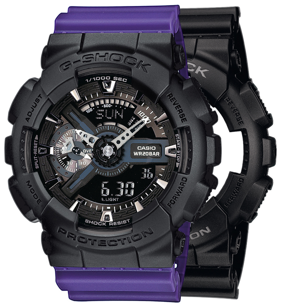 G-SHOCK SET GA-110-1BER + BEZEL 10358741 + PASEK 10498156