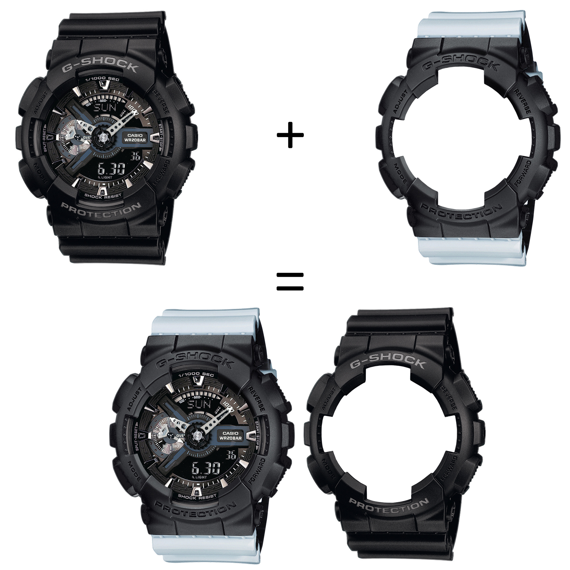 Casio SET GA-110-1BER + BEZEL 10358741 + PASEK 10527469 zegarek - miniatura 2
