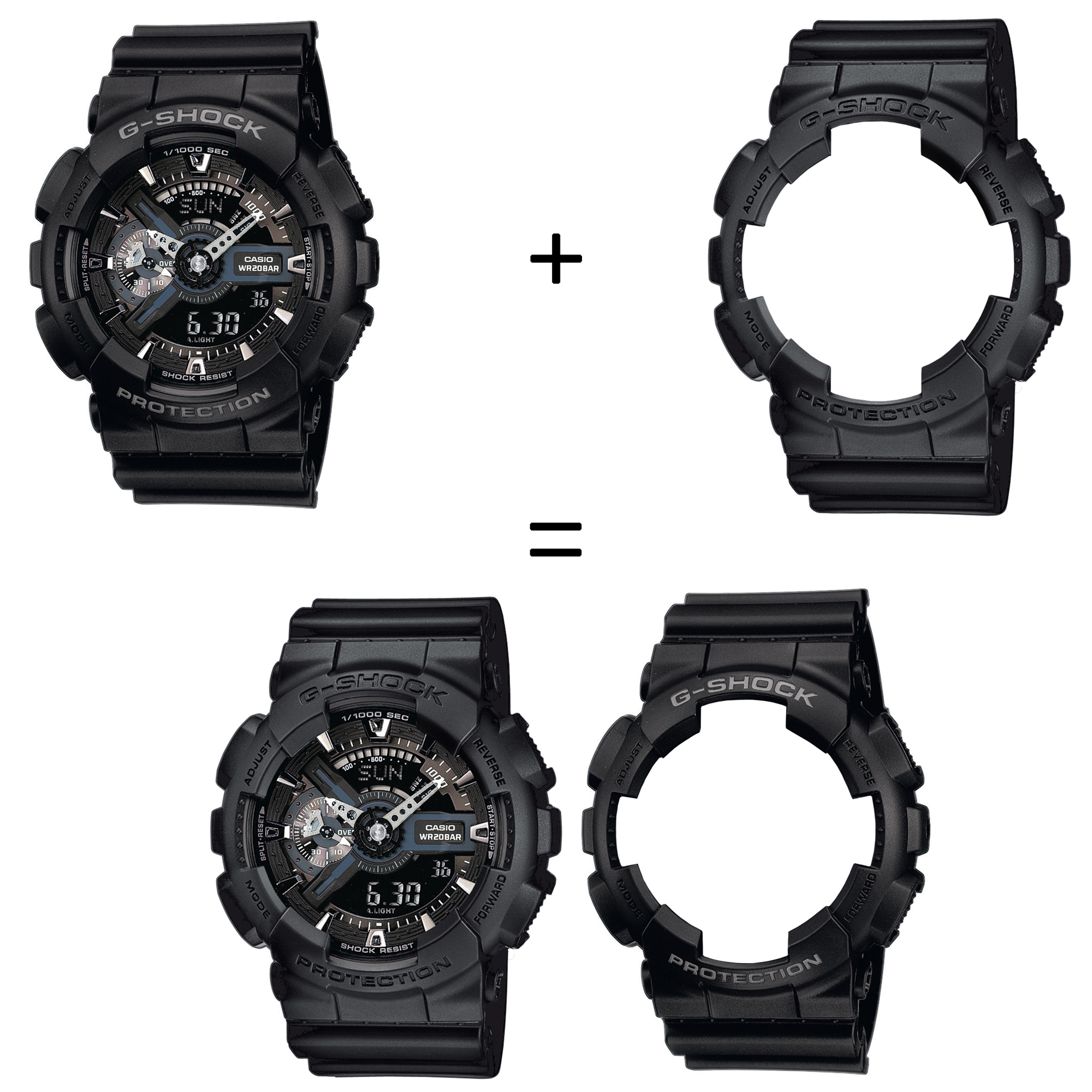 Casio SET GA-110-1BER + BEZEL 10358741 + PASEK 10536683 zegarek - miniatura 2