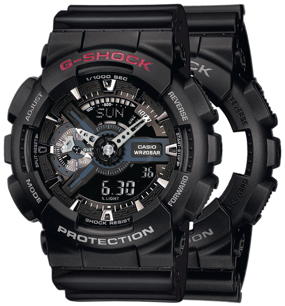 G-SHOCK SET GA-110-1BER + BEZEL 10378531 + PASEK 10347688