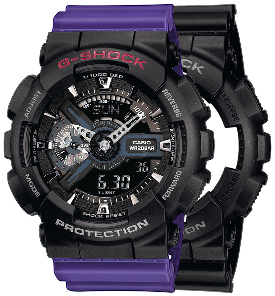 G-SHOCK SET GA-110-1BER + BEZEL 10378531 + PASEK 10498156