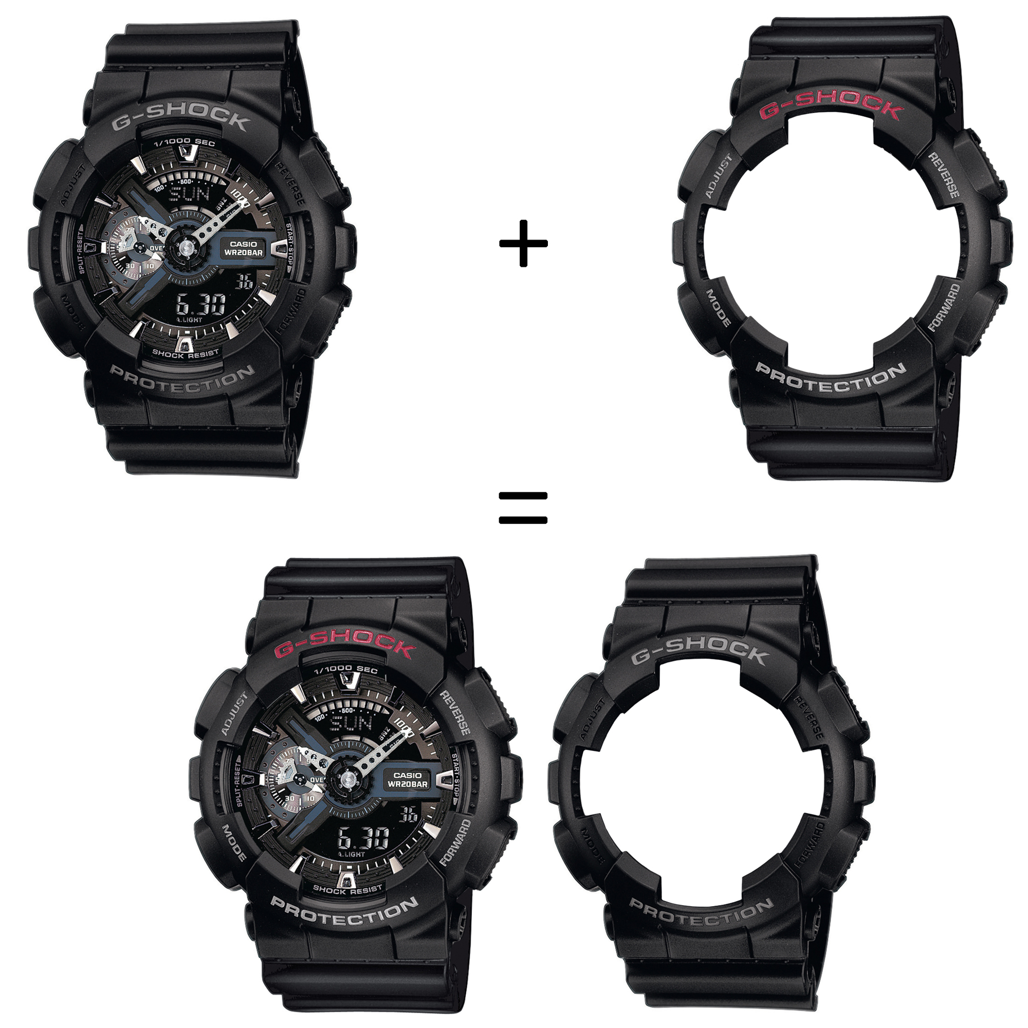 Casio SET GA-110-1BER + BEZEL 10378531 + PASEK 10536683 zegarek - miniatura 2