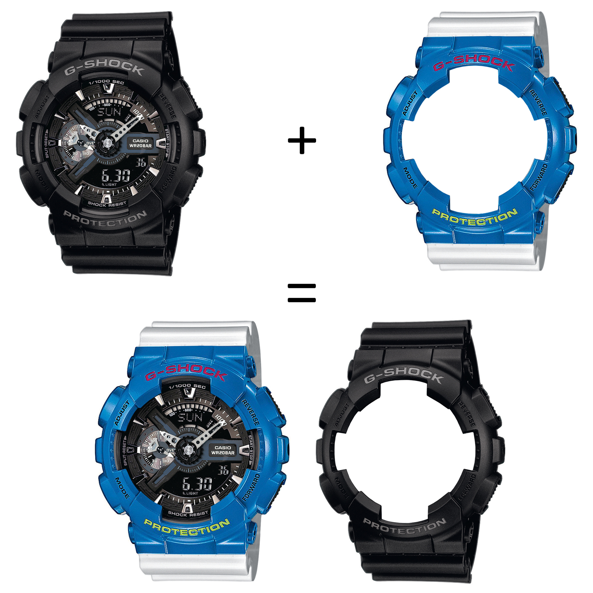 Casio SET GA-110-1BER + BEZEL 10388974 + PASEK 10347710 zegarek - miniatura 2