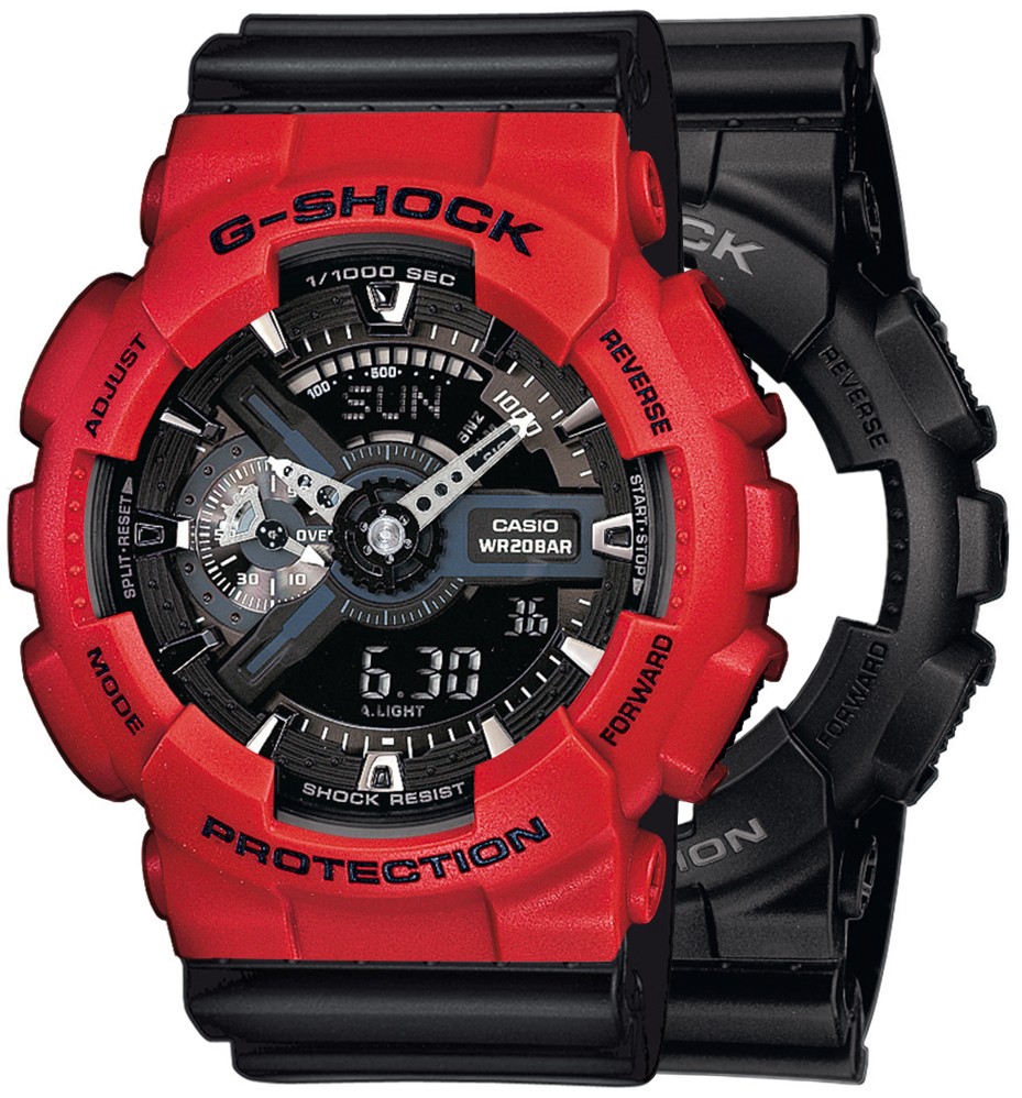 G-SHOCK SET GA-110-1BER + BEZEL 10395289 + PASEK 10347688