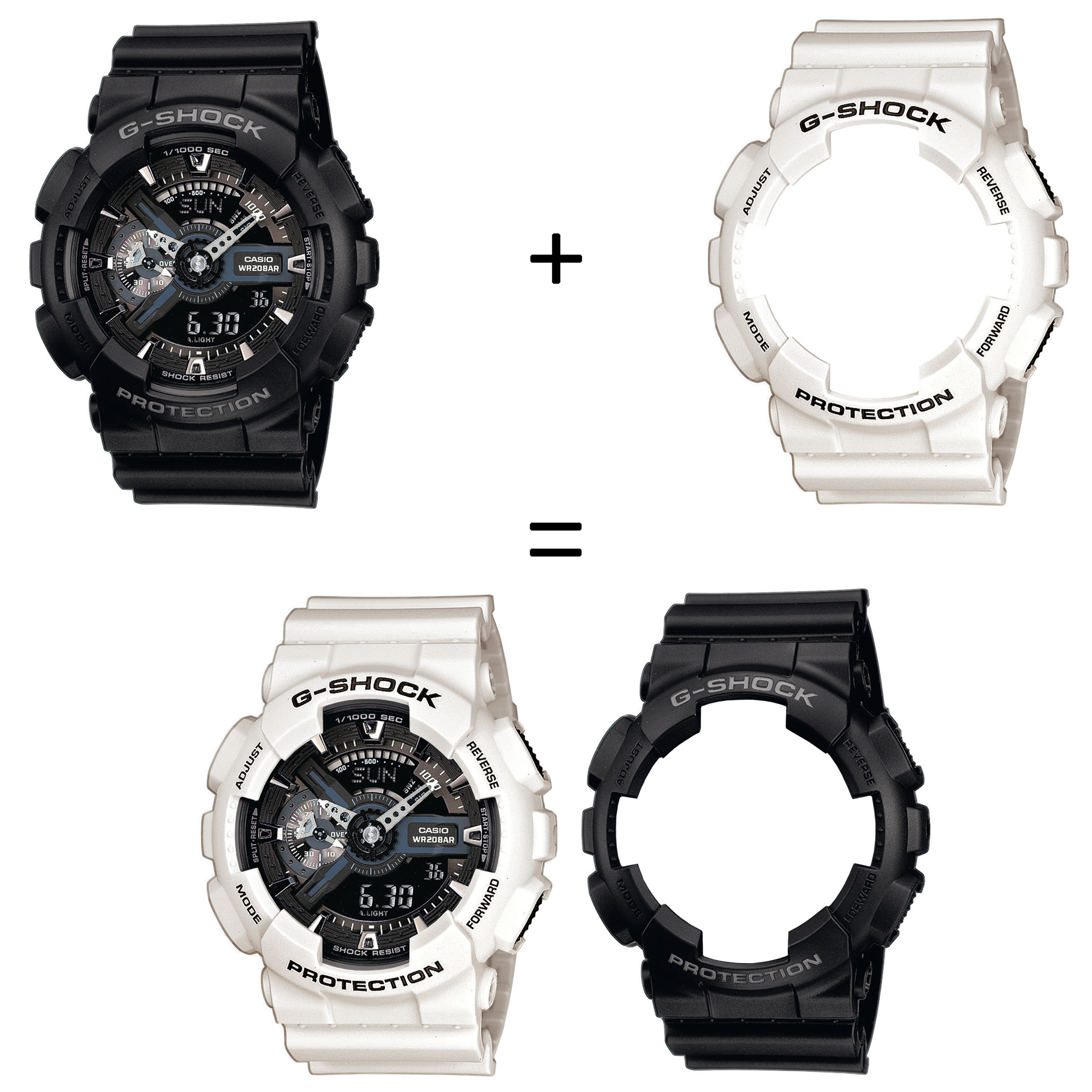 Casio SET GA-110-1BER + BEZEL 10395292 + PASEK 10395227 zegarek - miniatura 2