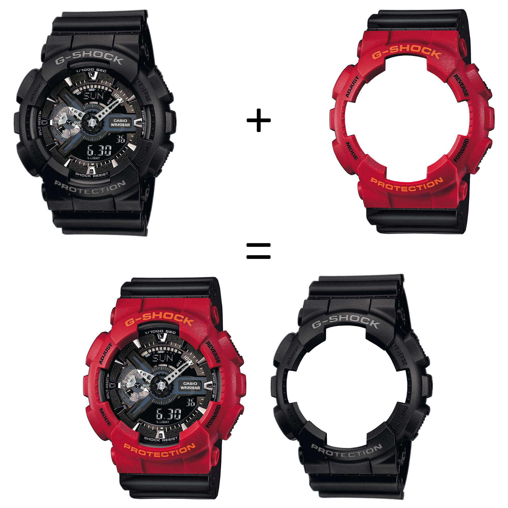 Casio SET GA-110-1BER + BEZEL 10441433 + PASEK 10347688 zegarek - miniatura 2