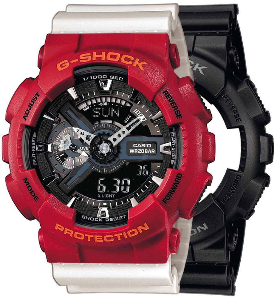 G-SHOCK SET GA-110-1BER + BEZEL 10441433 + PASEK 10395227