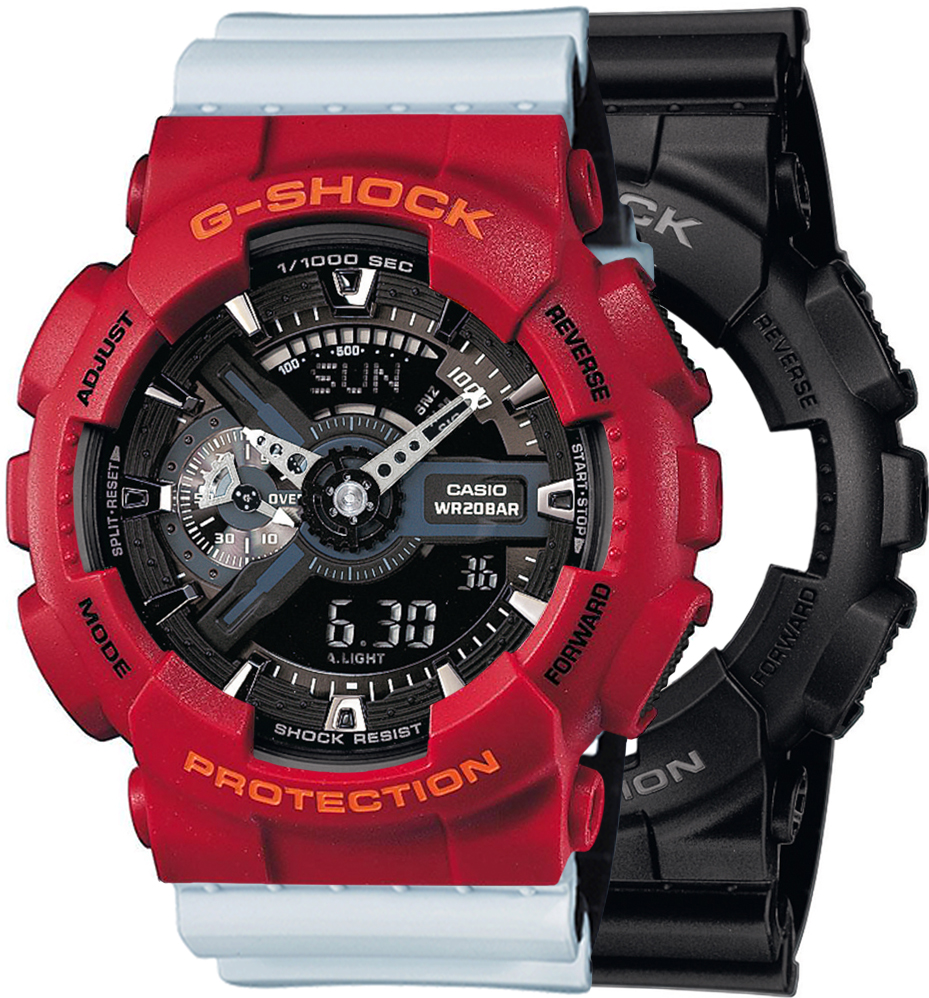 G-SHOCK SET GA-110-1BER + BEZEL 10441433 + PASEK 10527469