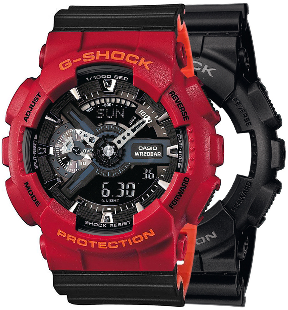 G-SHOCK SET GA-110-1BER + BEZEL 10441433 + PASEK 10577142