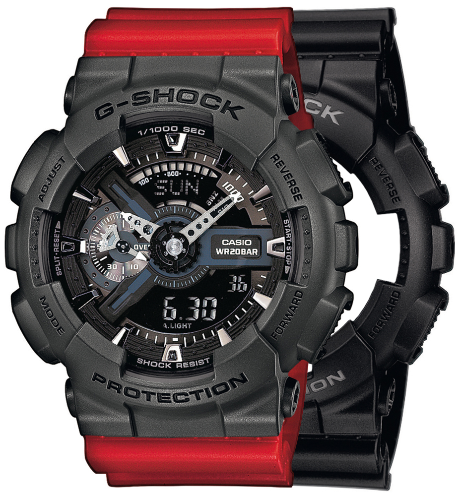 G-SHOCK SET GA-110-1BER + BEZEL 10467795 + PASEK 10395226